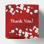 ホワイトさくらんぼブロッサムレッドサンキュー誕生日 フェイバーボックス (上部)