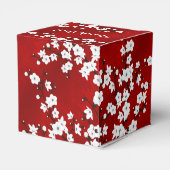 ホワイトさくらんぼブロッサムレッドサンキュー誕生日 フェイバーボックス (裏面サイド)