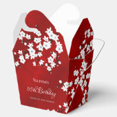 ホワイトさくらんぼブロッサムレッドサンキュー誕生日 フェイバーボックス (オープン)