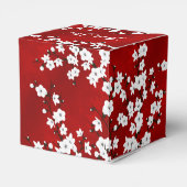 ホワイトさくらんぼブロッサムレッドサンキュー誕生日 フェイバーボックス (裏面サイド)