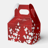 ホワイトさくらんぼブロッサムレッド |中国の結婚s フェイバーボックス (裏面サイド)