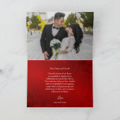 ホワイトさくらんぼブロッサム中国のレッド結婚サンキュー サンキューカード (内部)