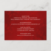 ホワイトさくらんぼブロッサム中国の結婚ズ詳細 エンクロージャーカード (裏面)