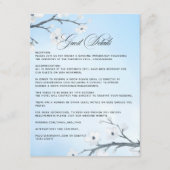 ホワイトさくらんぼ結婚フラズゲスト詳細エンクロー エンクロージャーカード (正面)