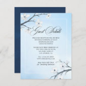 ホワイトさくらんぼ結婚フラズゲスト詳細 エンクロージャーカード (正面/裏面)