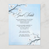 ホワイトさくらんぼ結婚フラズゲスト詳細 エンクロージャーカード (正面)