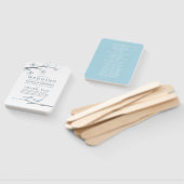 ホワイトさくらんぼ花結婚式 プログラム ハンドファン (組立なし)