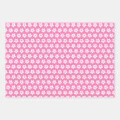 ホワイトさくらんぼ花 ラッピングペーパーシート (正面3)