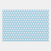 ホワイトさくらんぼ花 ラッピングペーパーシート (正面2)