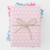 ホワイトさくらんぼ花 ラッピングペーパーシート (インサイチュ)