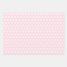 ホワイトさくらんぼ花 ラッピングペーパーシート