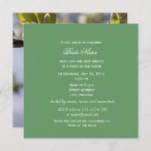 ホワイトさくらんぼ開花枝ブライダルシャワー 招待状 (正面/裏面)