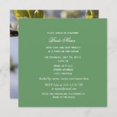 ホワイトさくらんぼ開花枝ブライダルシャワー 招待状 (正面/裏面)