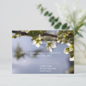 ホワイトさくらんぼ開花RSVP 結婚's 出欠カード (スタンド正面)