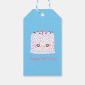 ホワイトつや消し散布お誕生日ケーキ ギフトタグ (裏面)