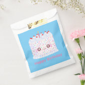 ホワイトつや消し散布お誕生日ケーキ フェイバーバッグ (封をした状態)