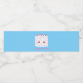 ホワイトつや消し散布お誕生日ケーキ ペットボトルラベル (シングルラベル)