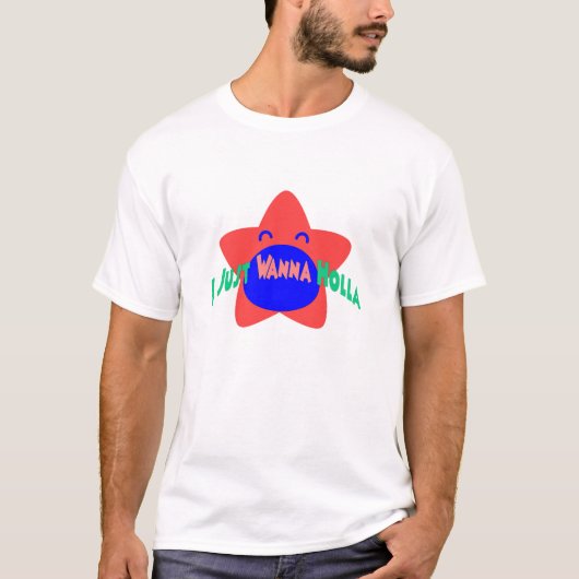 ホワイトでただ叫びたい  Tシャツ (正面)