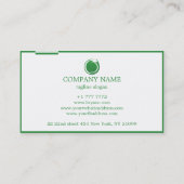 ホワイトとグリーン 名刺 (裏面)