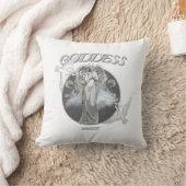 ホワイトとグレーのモダン女神装飾用クッション クッション (ブランケット)