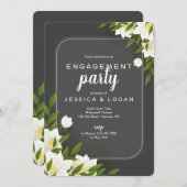 ホワイトとグレーの招待状 招待状 (正面/裏面)