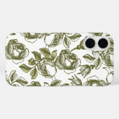 ホワイトとゴールズのヴィンテージバラのエッチング Case-Mate iPhoneケース (裏面 (横))