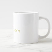 ホワイトとゴールドのカラーでおしゃれなプロフェッショナルデザイン ジャンボコーヒーマグカップ (右)