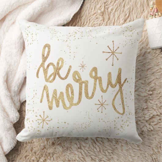 ホワイトとゴールドのクリスマスをお楽しみください クッション (ブランケット)