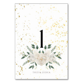 ホワイトとゴールドのテーブルナンバー テーブルナンバー