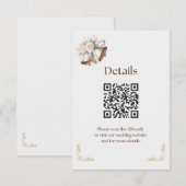 ホワイトとゴールドのベル詳細封入 エンクロージャーカード (正面/裏面)