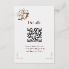 ホワイトとゴールドのベル 詳細 封入 エンクロージャーカード