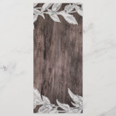 ホワイトとシルバー葉のと素朴ウッドのメエレガントニュー メニュー (裏面)