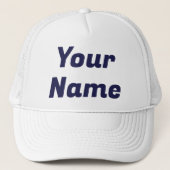 ホワイトとネイビーのカスタマイズ可能 キャップ (正面)