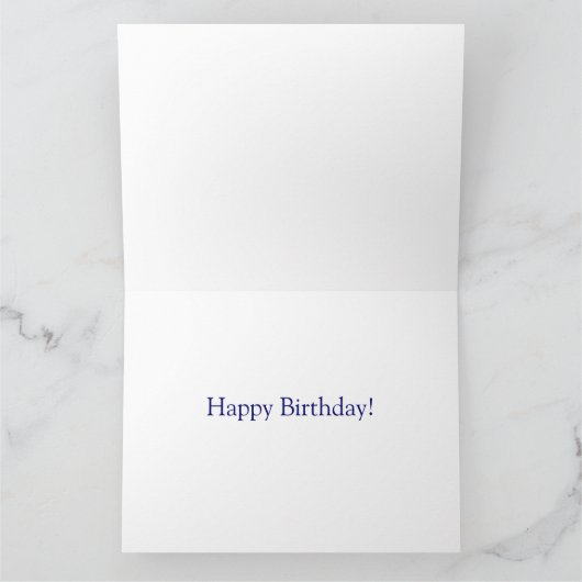 ホワイトとネイビーのダイヤモンドパターン カード (内部)