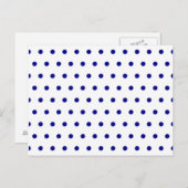 ホワイトとネイビーの水玉模様 ポストカード (正面/裏面)