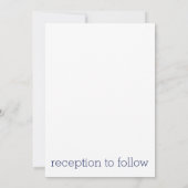 ホワイトとネイビーブルーのモダン結婚式招待状 招待状 (裏面)