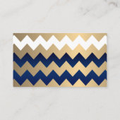 ホワイトとネイビーブルーの金ゴールド紙吹雪ドットWebサイト エンクロージャーカード (裏面)