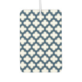 ホワイトとネイビーブルートレリス、ラティス、クローバー カーエアーフレッシュナー (正面)