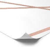 ホワイトとバラの金ゴールド結婚ダイヤモンドの歓迎 ポスター (角)