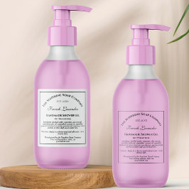 ホワイトとブラック文字化粧品付きラベル2.5インチx 2.5インチ シール