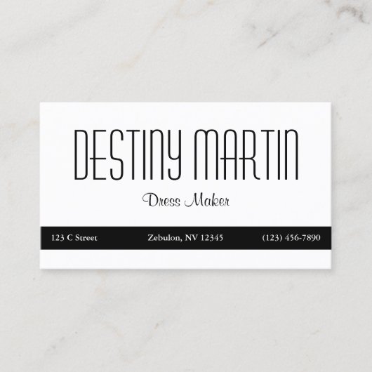 ホワイトとブラック連絡バー 名刺 (正面)