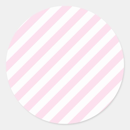 ホワイトとライトピンクストライプの。 ラウンドシール (正面)
