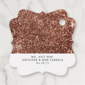 ホワイトとローズゴールドのパンプキン 秋の感謝 フェイバータグ (裏面)