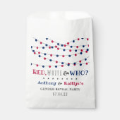 ホワイトと誰が？7月4日ジェンダー発表パーティー フェイバーバッグ (正面)