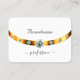 ホワイトと金ゴールドとモノグラムダイヤモンドプロフェッショナル 名刺