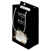 ホワイトと金ゴールドカボチャの水彩ありがとう スモールペーパーバッグ (正面アングル)