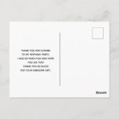 ホワイトと金ゴールドカボチャの水彩ありがとう ポストカード (裏面)