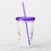 ホワイトと金ゴールドカボチャの水色 アクリルタンブラー (左)