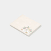 ホワイトと金ゴールドカボチャの水色 ポストイット (アングル)