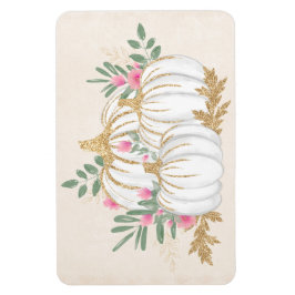 ホワイトと金ゴールドカボチャの水色 マグネット